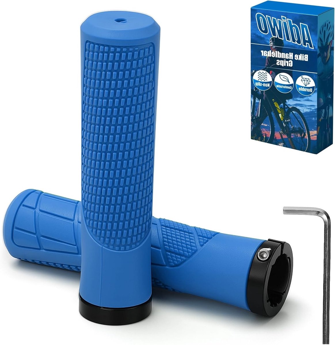 Ergonomische Fietshandvatten met Antislip, Eenvoudige Montage, Comfortabel en Duurzaam, Blauw