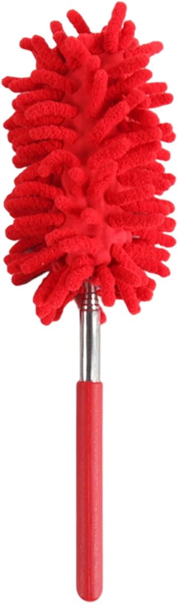 Auto Stofborstel - Reinigingsborstel Auto - Buitenkant Reinigen - Krasvrije Vezels - 31 cm - Rood