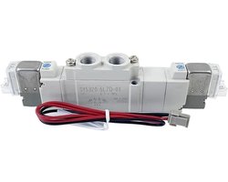 Solenoid Ventiel - Kleppen - Automatische Bediening - 2 Standen 5 Weg - 5GZD-01 - Zilver
