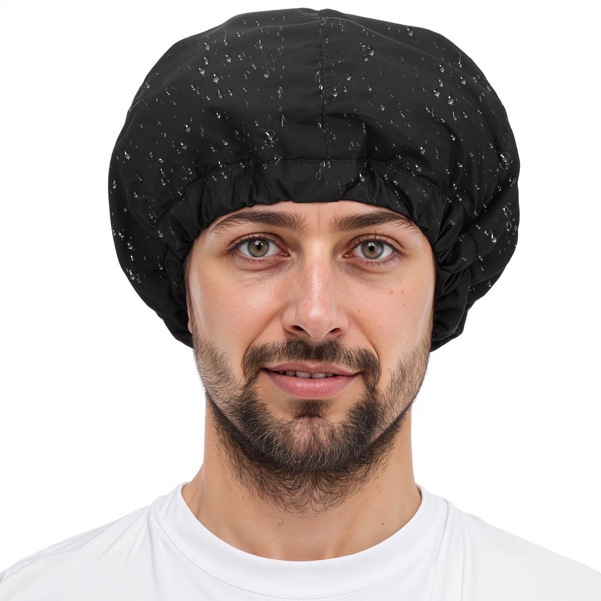 Dailygoods - Verstelbare Douchemuts voor Heren - Waterdichte Badstof Gevoerde Haarmuts voor Lang Haar