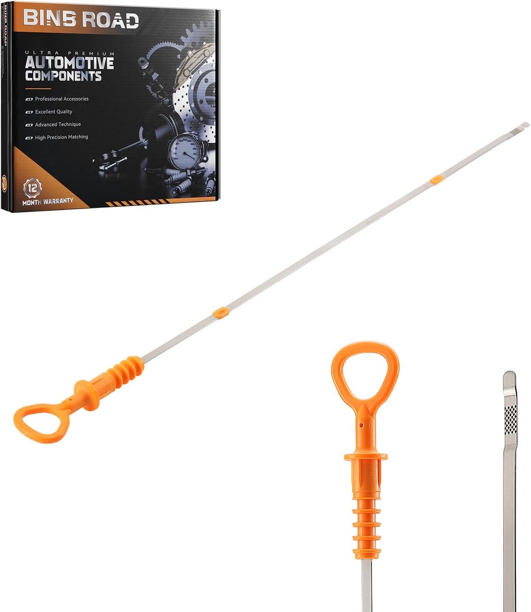 Oliepeilstok - Motorolie Indicator - Motoronderhoud - Directe Meting - 25 cm - Geel