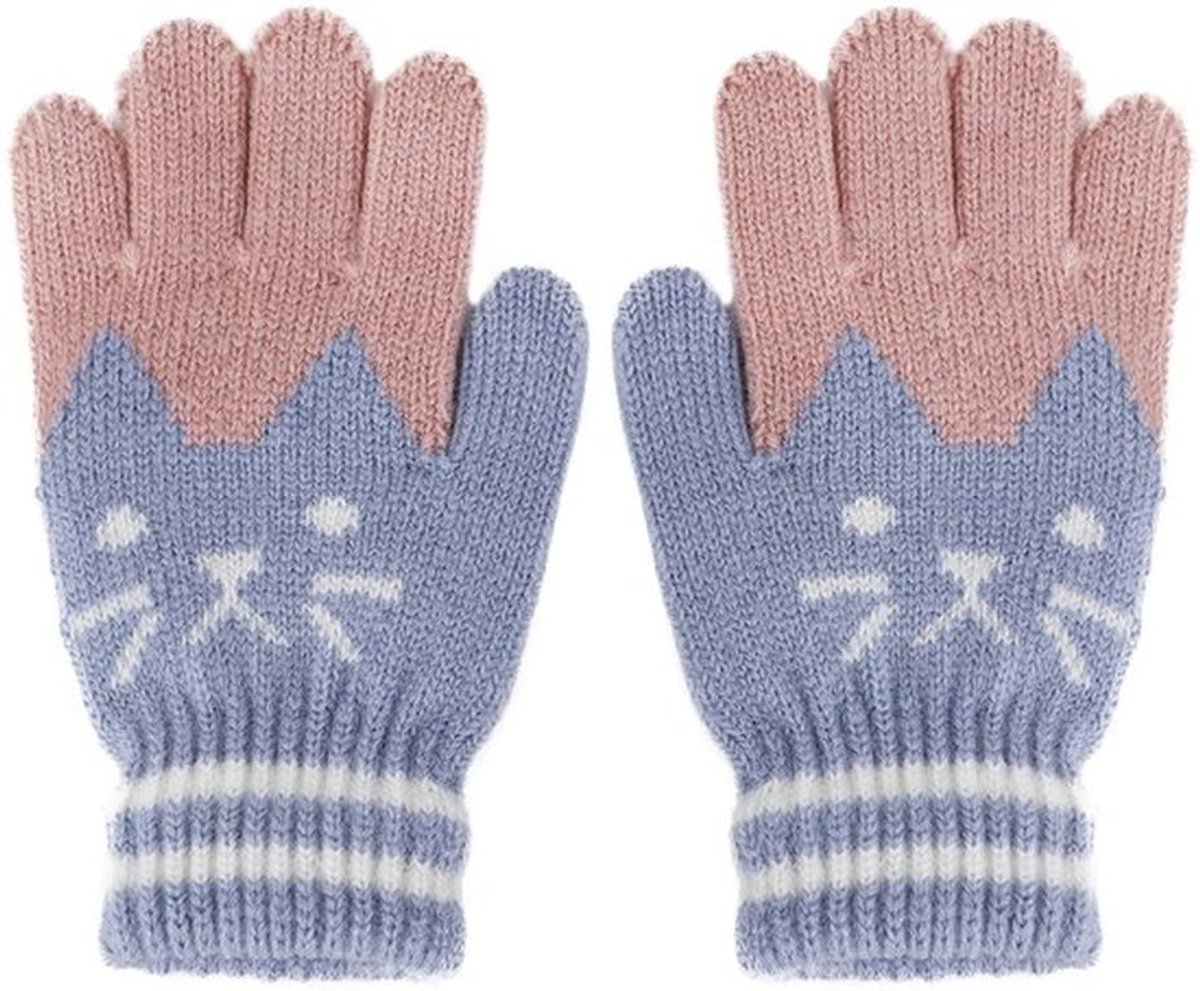 Vingerhandschoenen voor Kinderen - Warm - Antislip - Gebreid - Uniseks - 3-8 Jaar - Zacht en Elastisch - Winterhandschoenen