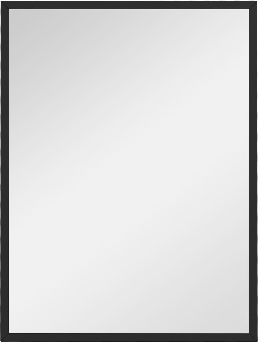 HOMCOM Wall Mirror-MDF, Glas-60L x 2B x 80H cm-Schwarz