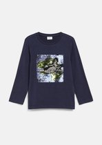 s.Oliver - male - T-shirt met lange mouwen en omkeerbare pailletten