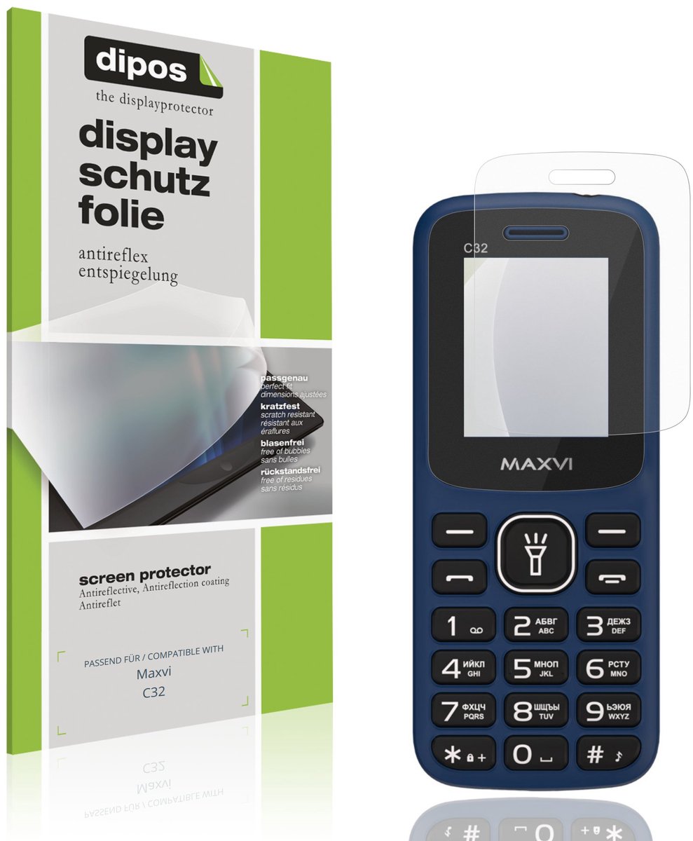 dipos – 4x Matte Beschermfolie geschikt voor Maxvi C32 | Krasbestendige & antireflecterende Screenprotector Ultra-Thin
