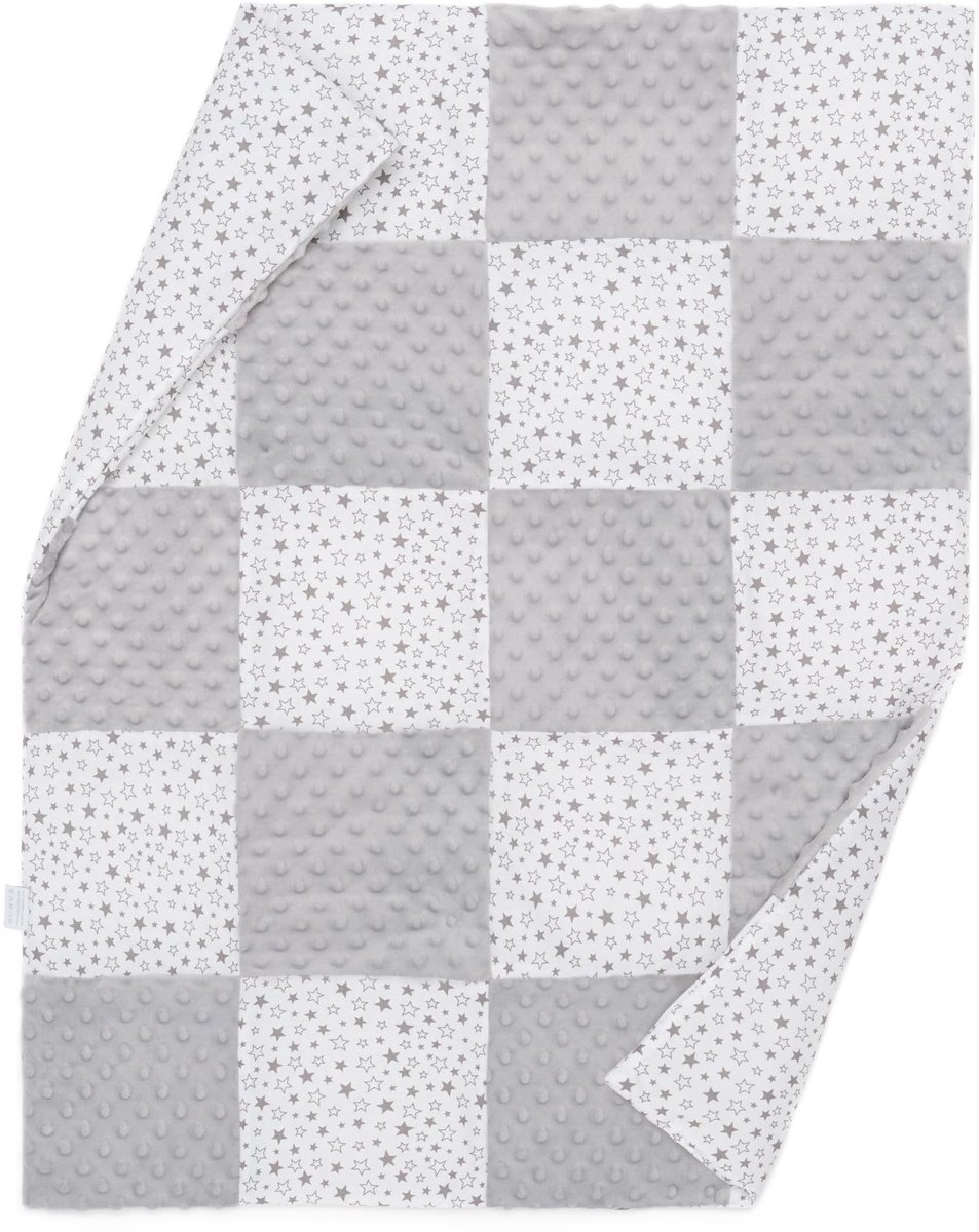 Solidchoice - Minky Babydeken met Sterrenmotief, 75 x 92 cm