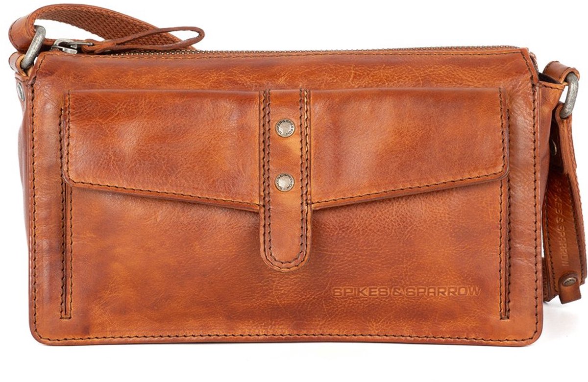 Leren Crossbodytas - Maida - Brandy Cognac