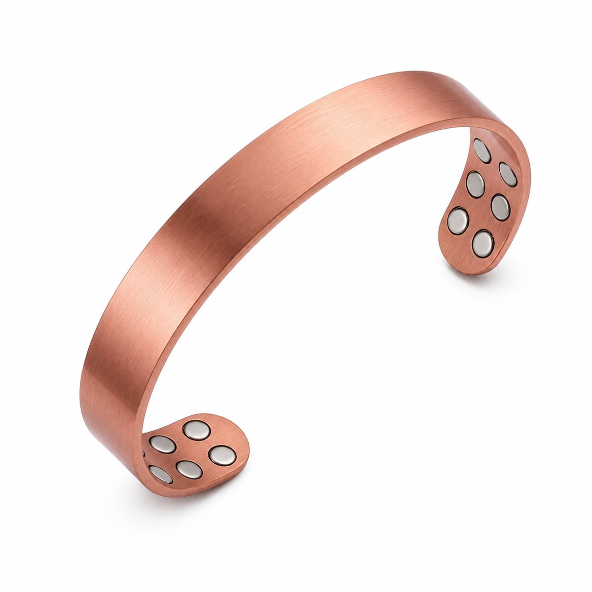 Narvie Magnetische Koperen Armband – Puur Koper – 3500 Gauss Magneten – One Size – Unisex – Vintage Koperkleurig