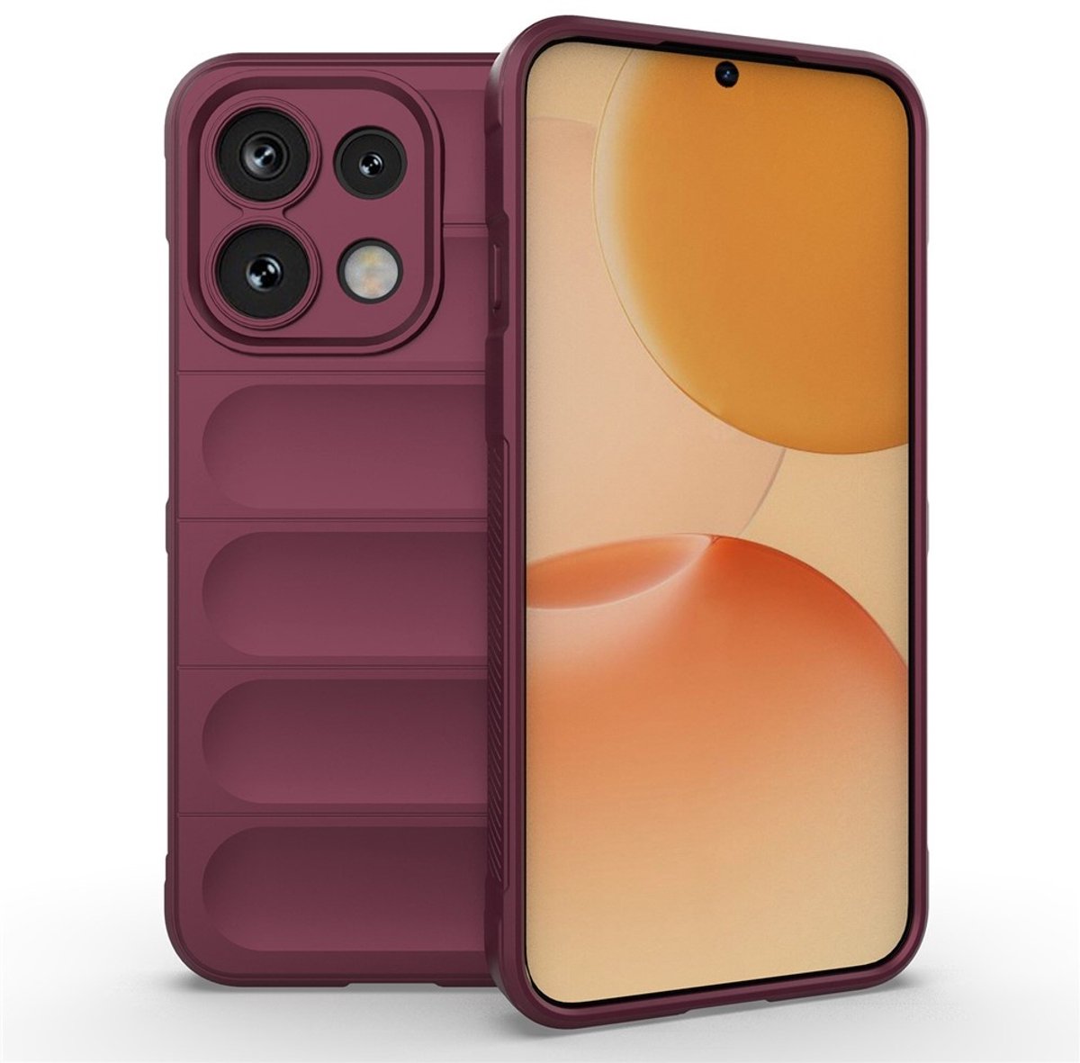 Coverup Hoesje - Geschikt voor OPPO Reno16 F Hoesje - Coverup Hands-On Rugged Back Cover - Bordeaux