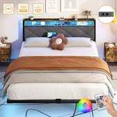 Bedframe 140x190 - met LED verlichting - opbergruimte en comfort