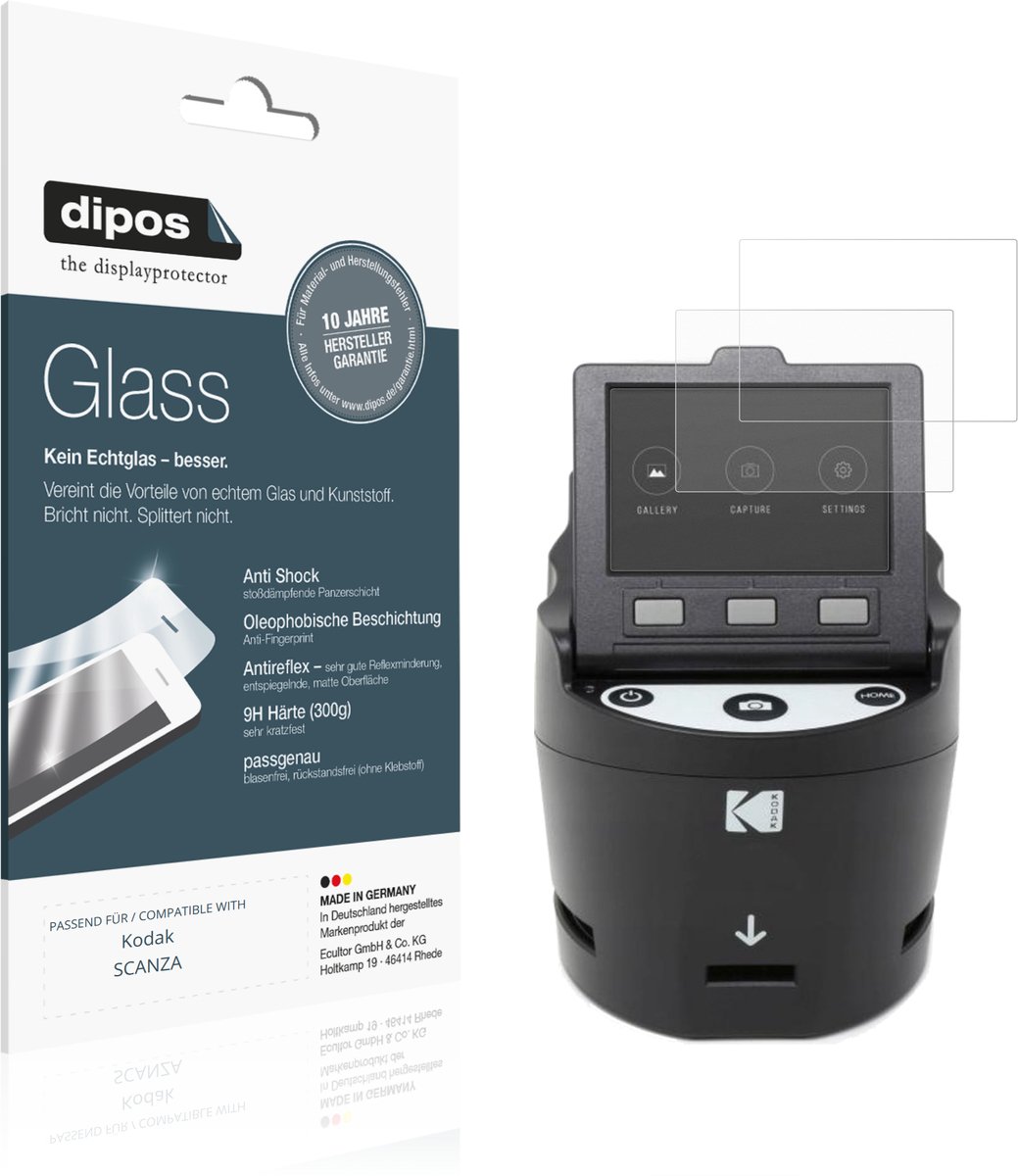 dipos – 2x Matte Pantserfolie geschikt voor Kodak SCANZA | 9H Screenprotector
