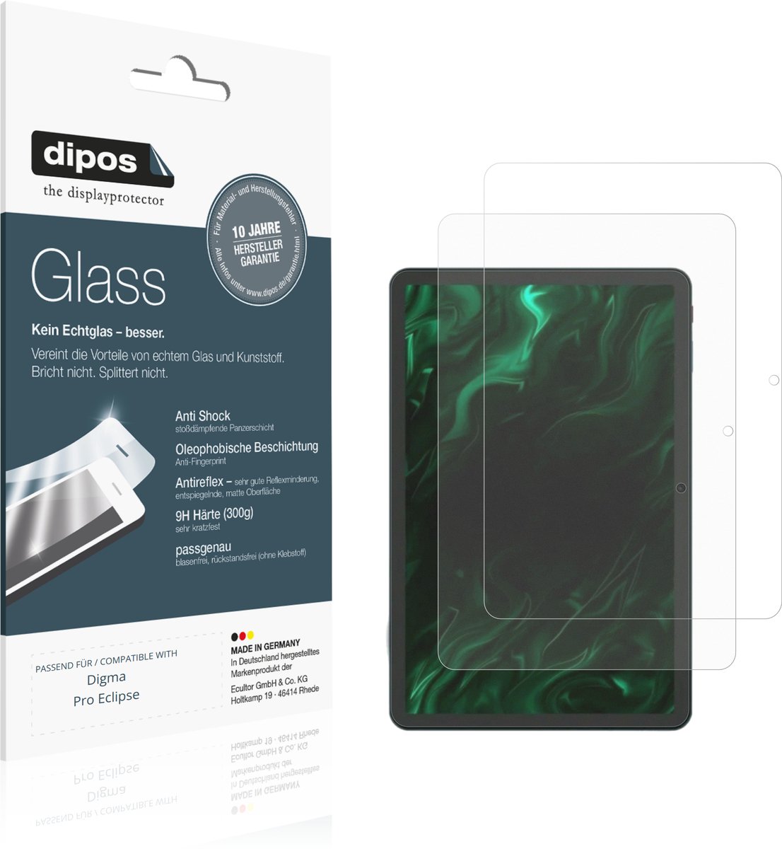 dipos – 2x Matte Pantserfolie geschikt voor Digma Pro Eclipse | 9H Screenprotector