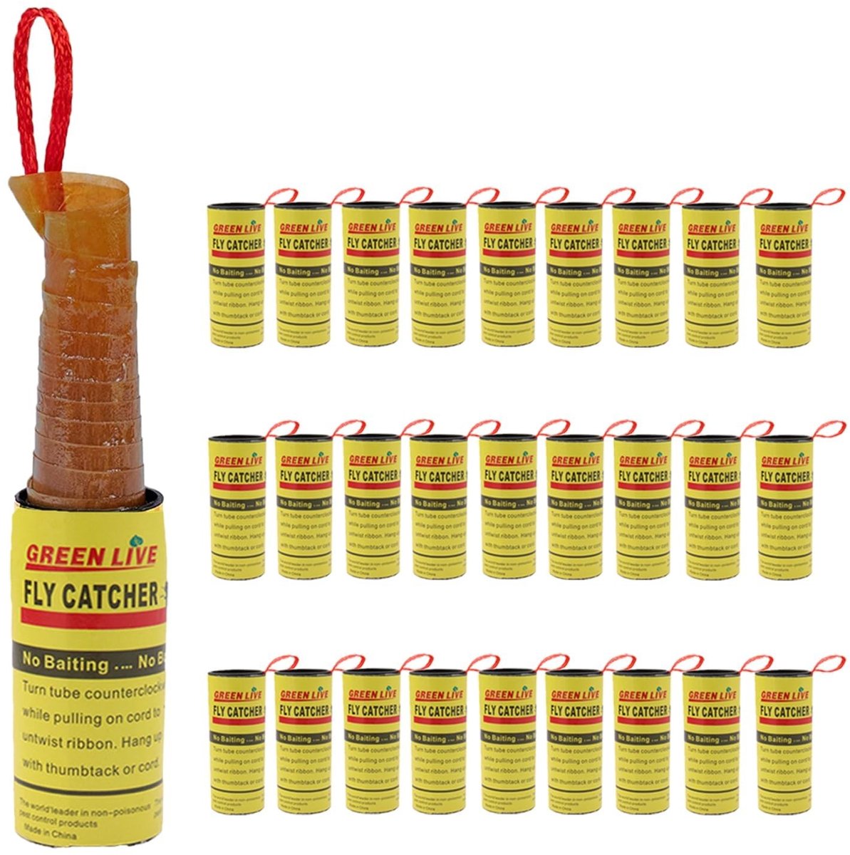 Solidchoice - 27 Stuks Vliegplakkers voor Binnengebruik