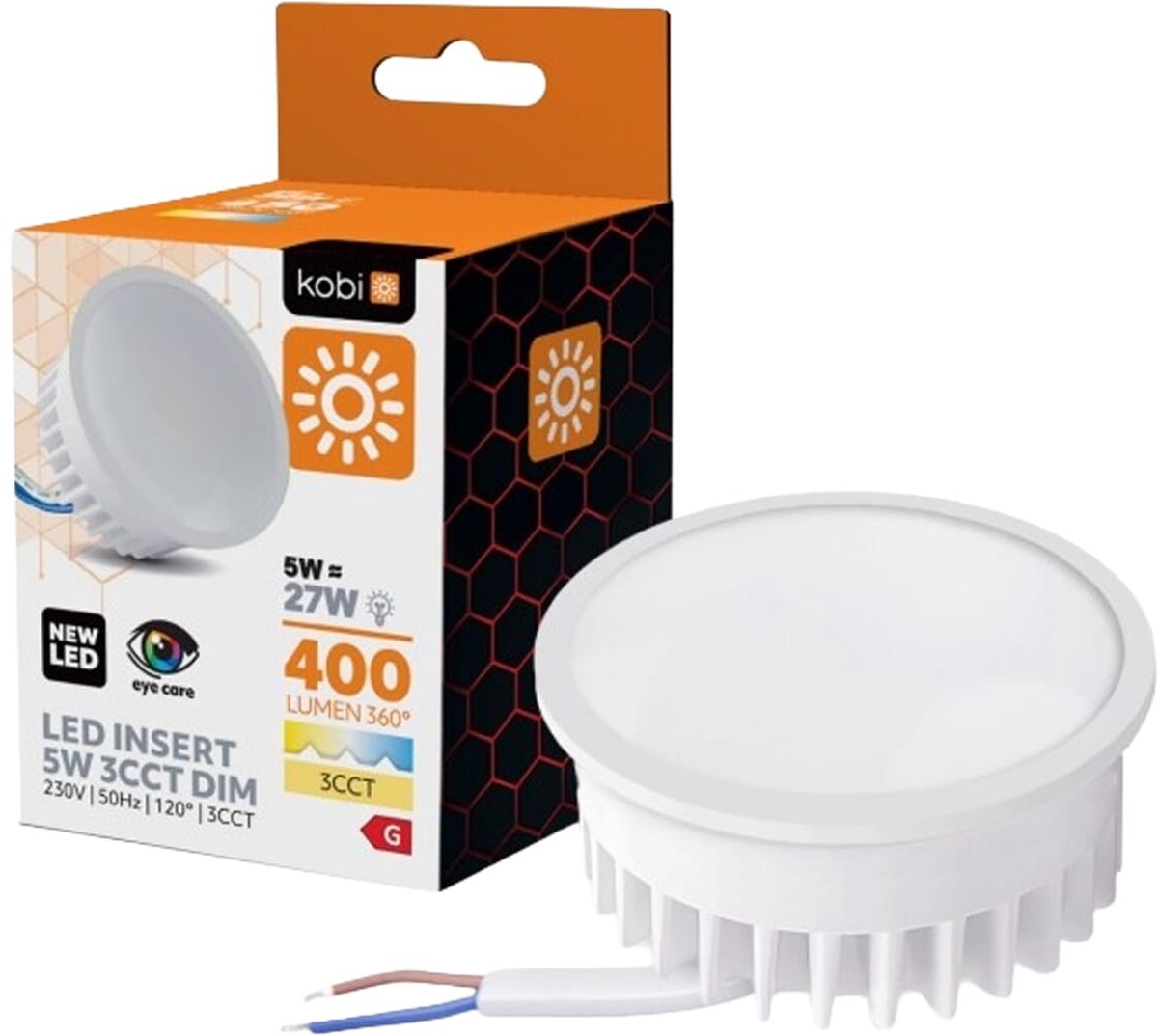 Kobi LED Inbouwspot - 5W 400lm - CCT Instelbaar - Dimbaar - Ø50 mm - 25000 uur Levensduur - 1 stuk