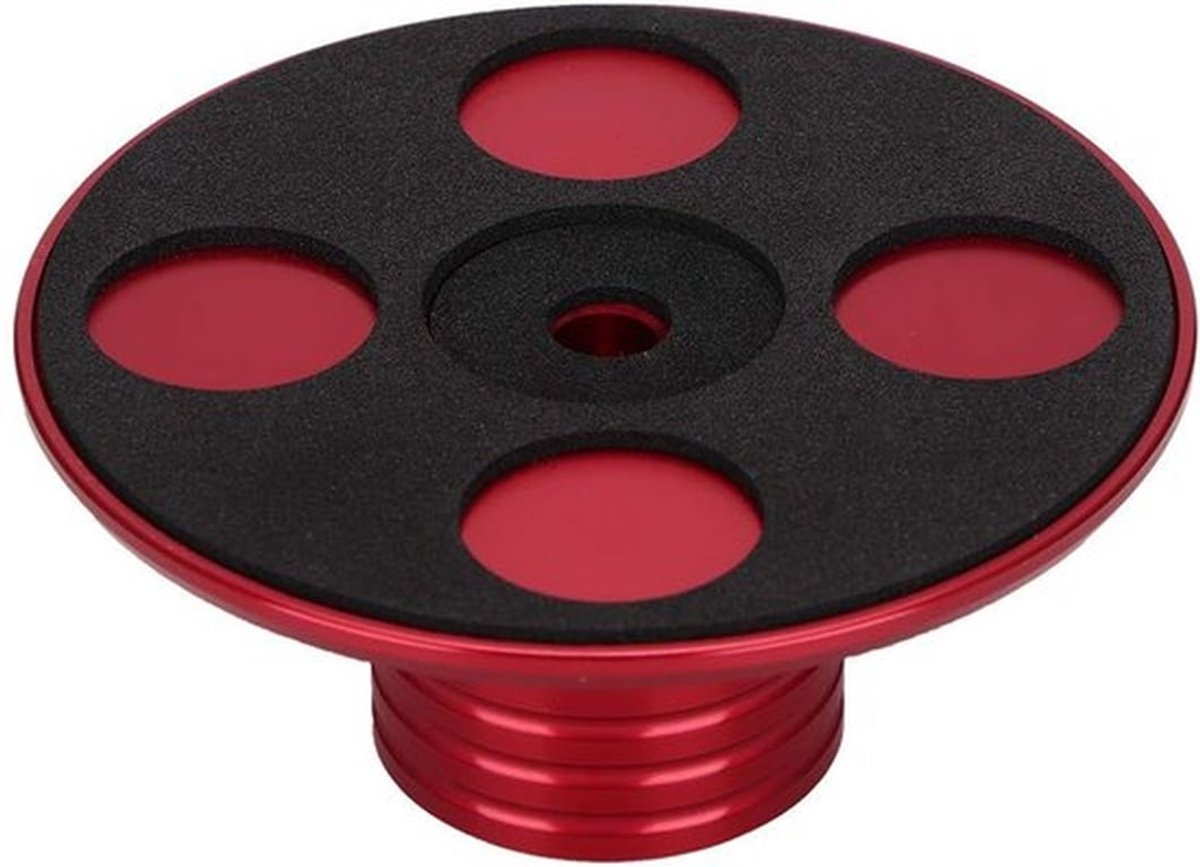 Record Clamp - LP Disc Stabilizer - Vibration Reducer - Rood - Geluidsverbetering - Geschikt voor audio systemen - 33 cm hoog