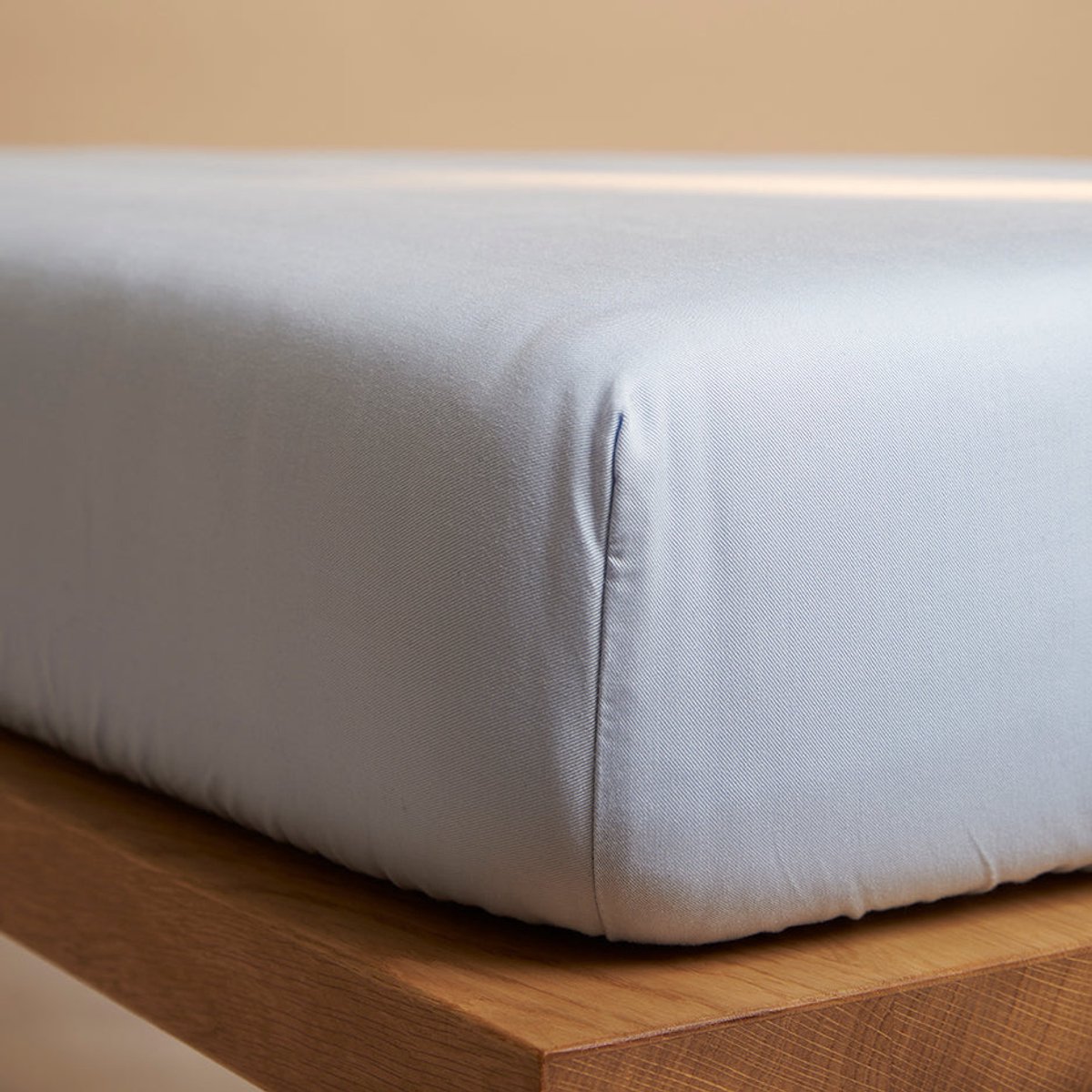 Coco & Cici - TENCEL - Twill Hoeslaken Licht Blauw - Topper 180x210x10