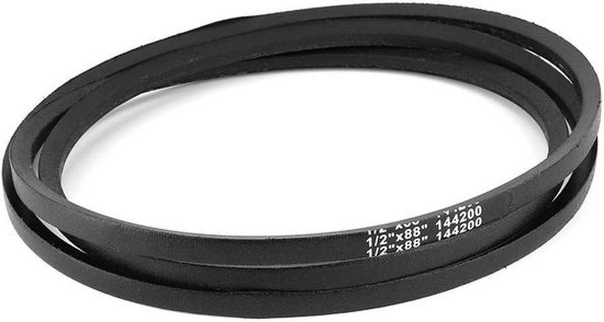 Aandrijfriem Rubber - Grasmaaierriem - Dek Aandrijfriem - 88 Inch x 1/2 Inch - Voor 38/44 Inch Rijders - Schokbestendig - Grasmaaier Riem