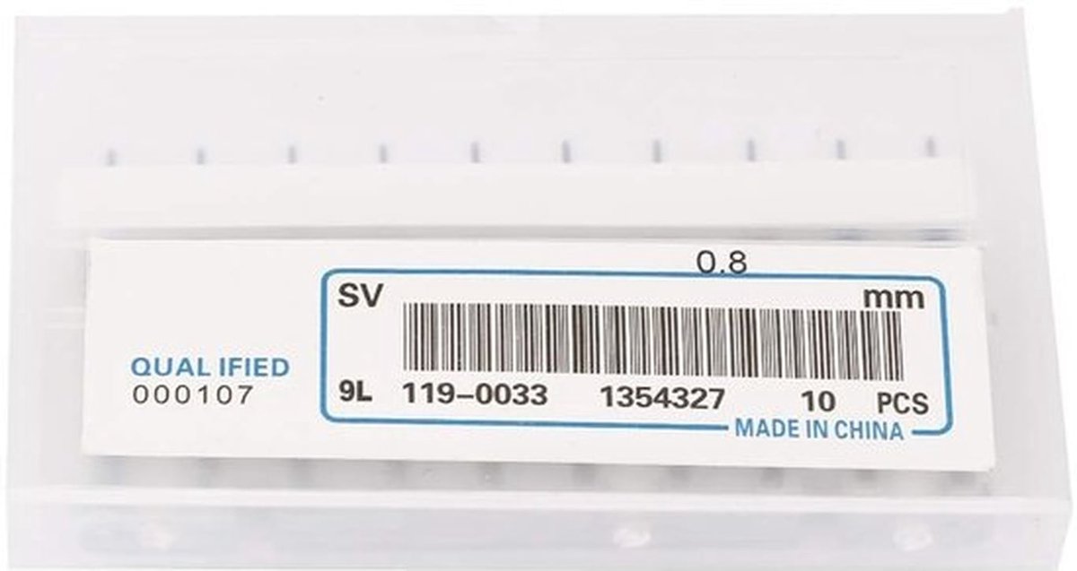 Frezen 10 Stuks - Hardmetalen Vingerfrees - CNC Frezen - Snijkantdiameter 0,5/0,6/0,7/0,8/0,9 mm - Schachtdiameter 3,175 mm - Geschikt voor PCB's en Kunststof - Freesbit