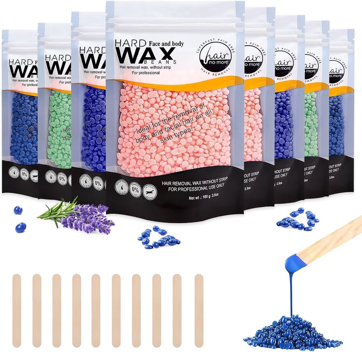 Waxing Filmwachs - Natuurlijke Waxparels - 800g - Geschikt voor Gevoelige Huid - Voor Ontharing van Bikinizone, Gezicht, Armen en Benen