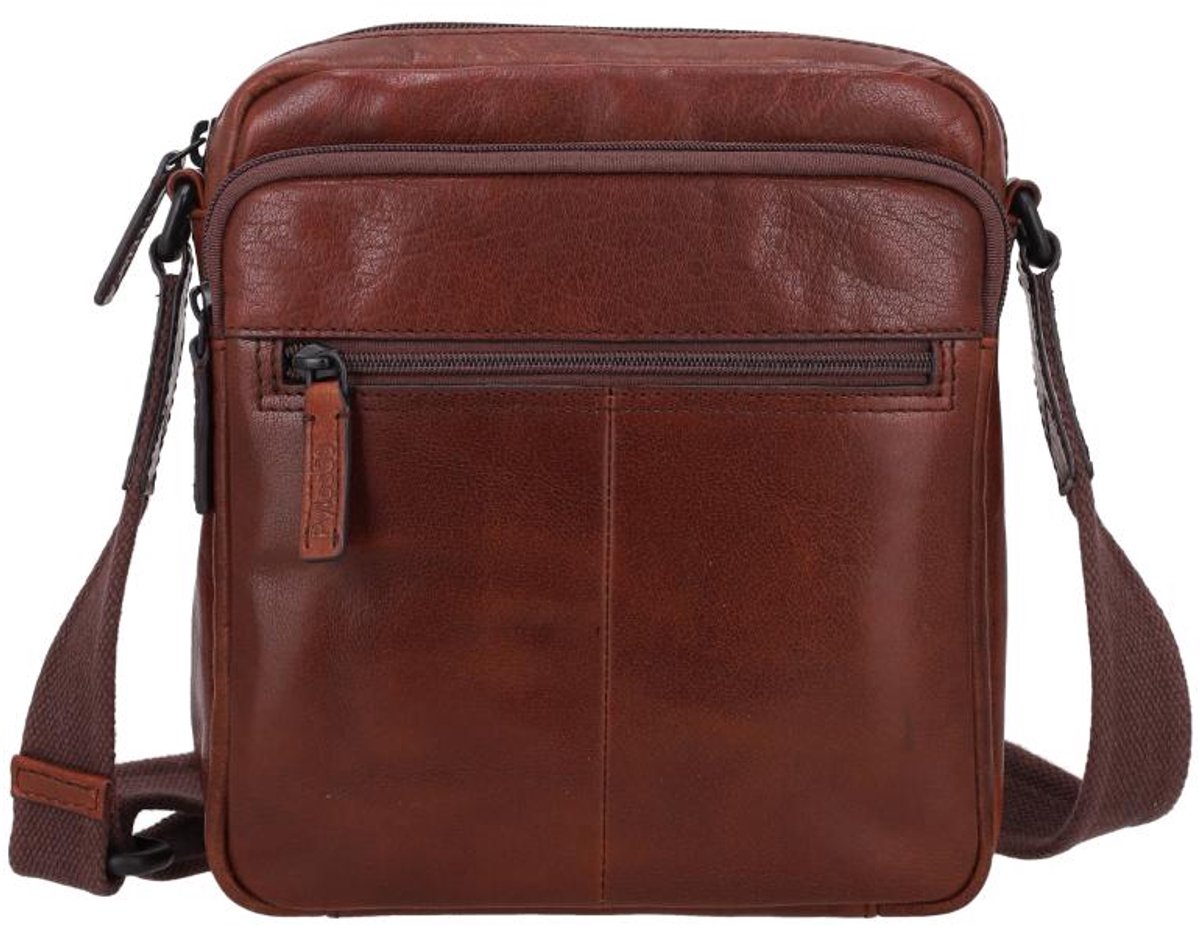Pylos59 Brenton Kleine Schoudertas Leer - Cognac