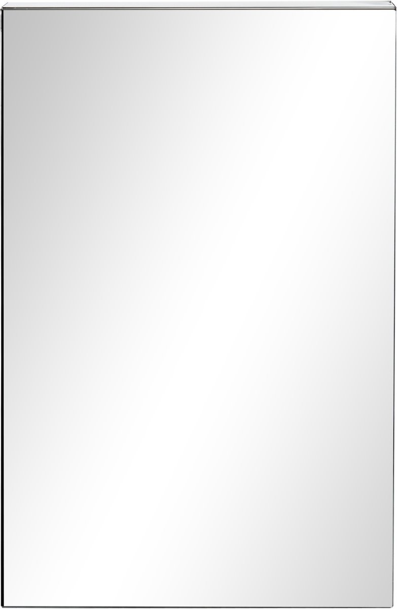 Spiegelkast - badkamerkast met 3 niveaus - medicijnkastje voor badkamer - slaapkamer - roestvrij staal - zilver - 39 x 12 x 60 cm