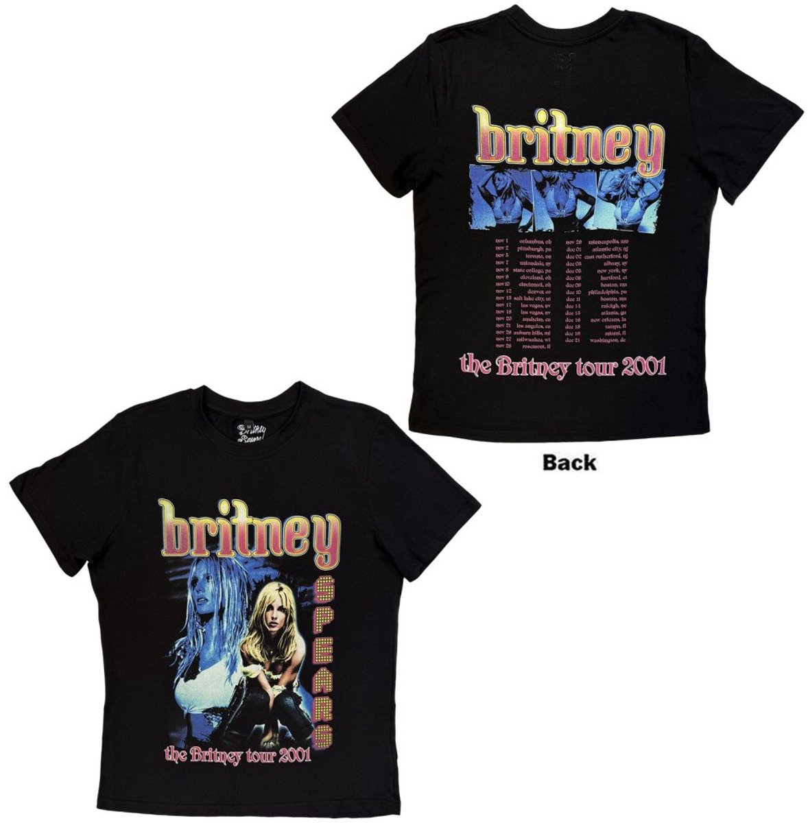 Britney Spears - Britney Tour Dames Tshirt - 2XL - Zwart