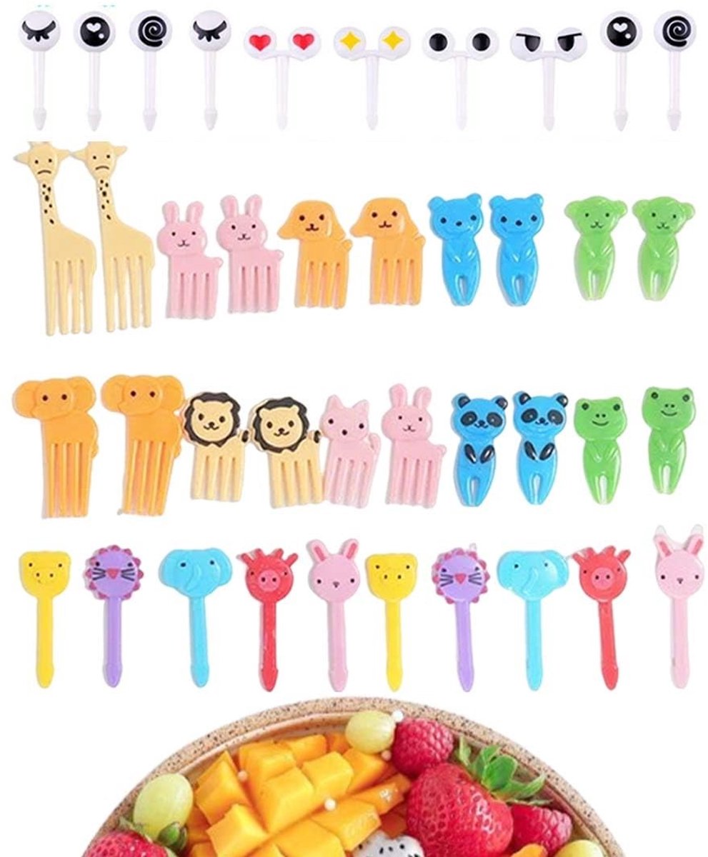 Solidchoice - 50 Stuks Mini Fruit Forks voor Kinderen met Cartoon Ontwerpen