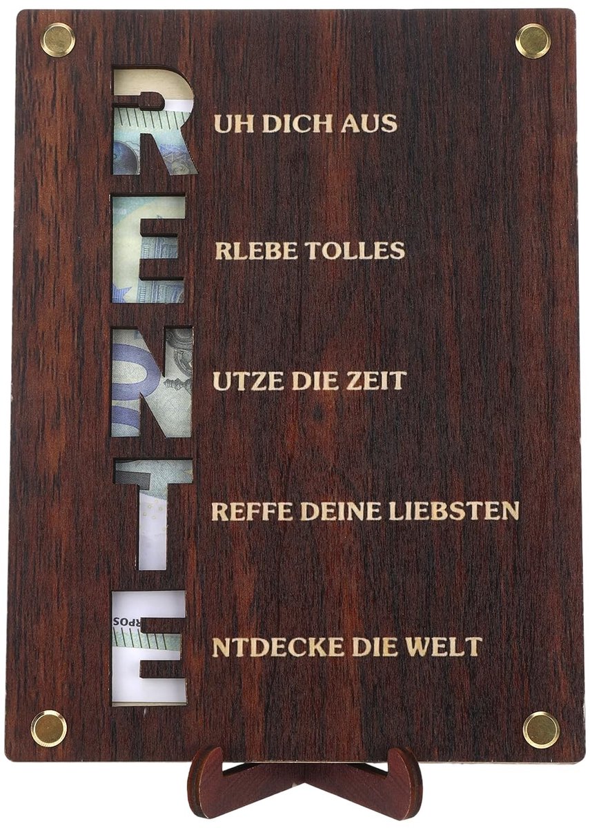 Solidchoice - Houten Pensioen Cadeau