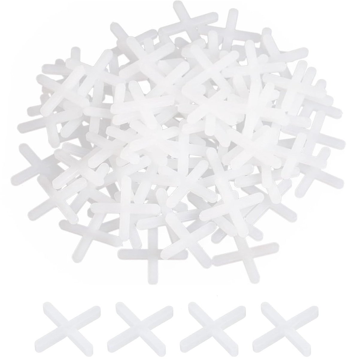 Solidchoice - 500 Stuks Witte Tegel Kruisjes 2 mm voor Nauwkeurige Plaatsing