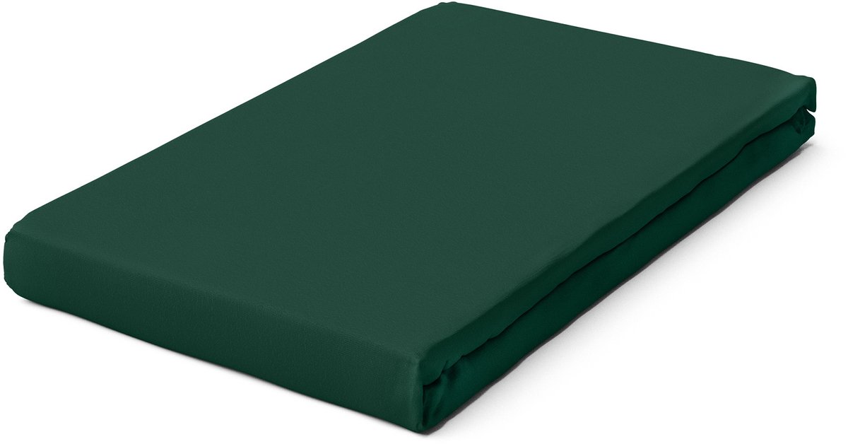schlafgut Jersey Pure topper hoeslaken - M - 120x200 - 130x220 690 Green Deep