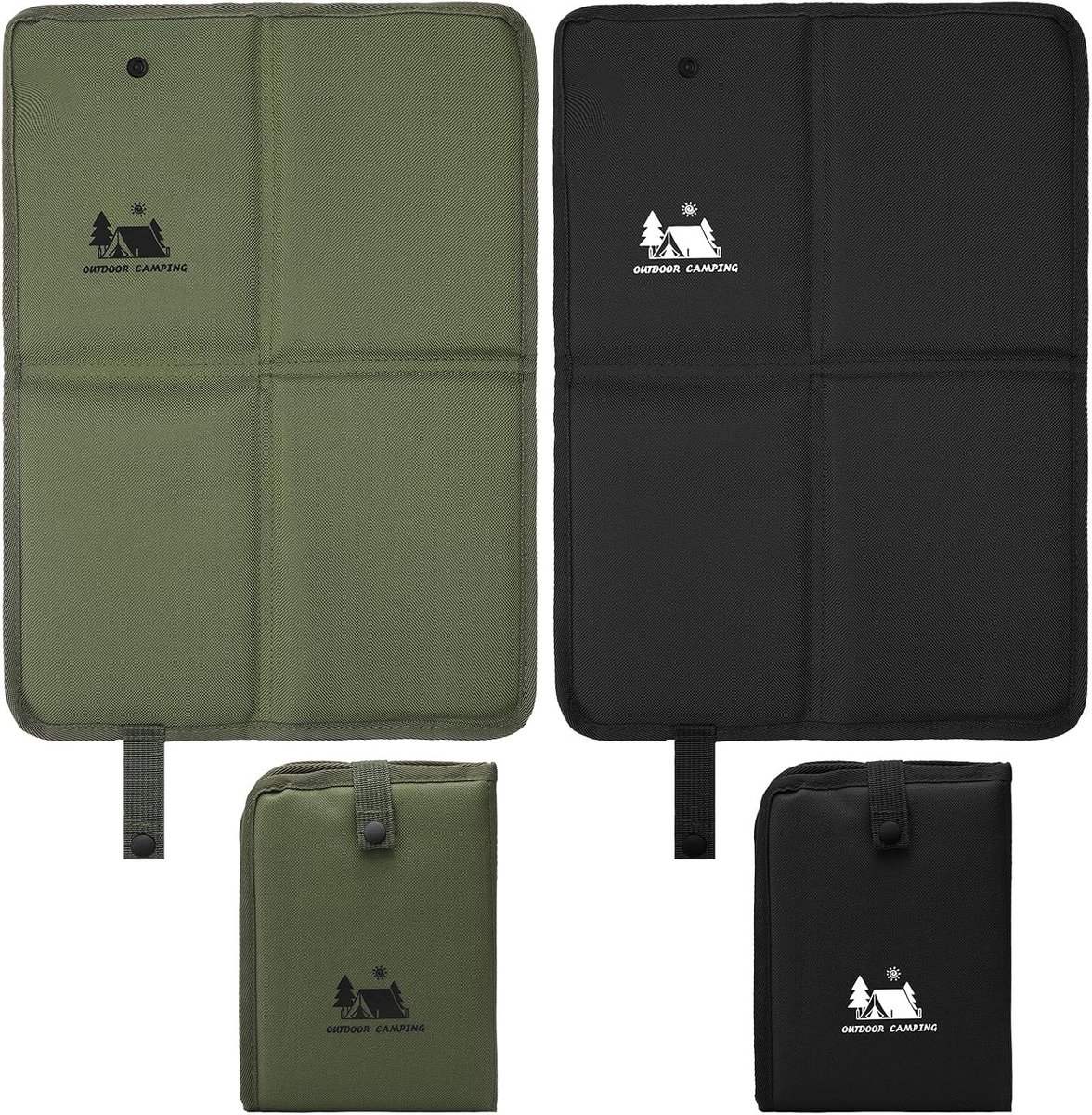 Set van 2 Vouwbare Zitkussens voor Buiten, 39.5 x 28.5 cm, Ideaal voor Kamperen, Picknicken en Reizen