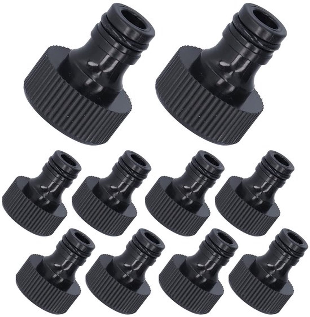 Kosteneffectieve plastic afsluitbare slangconnector - 10 stuks 15 mm schroefdraadadapter - Handige tuinbewatering - Ideaal voor buitenact...