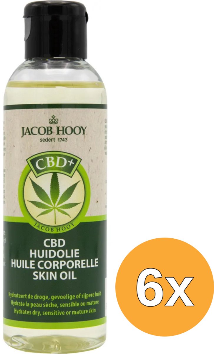 6x Jacob Hooy CBD Plus Huidolie (100 ml)