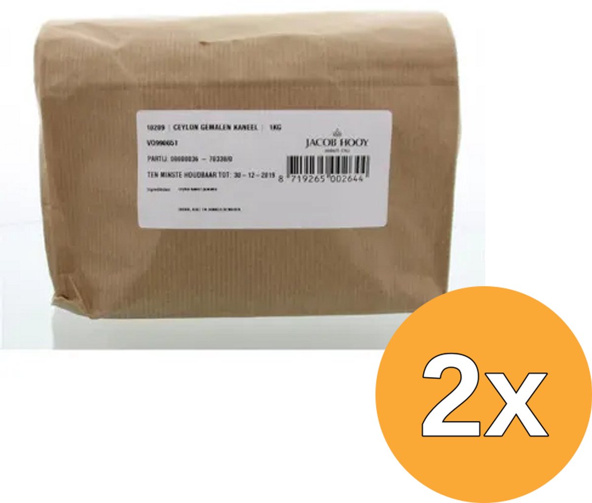 2x Jacob Hooy Kaneel Ceylon Gemalen (1000 gr)