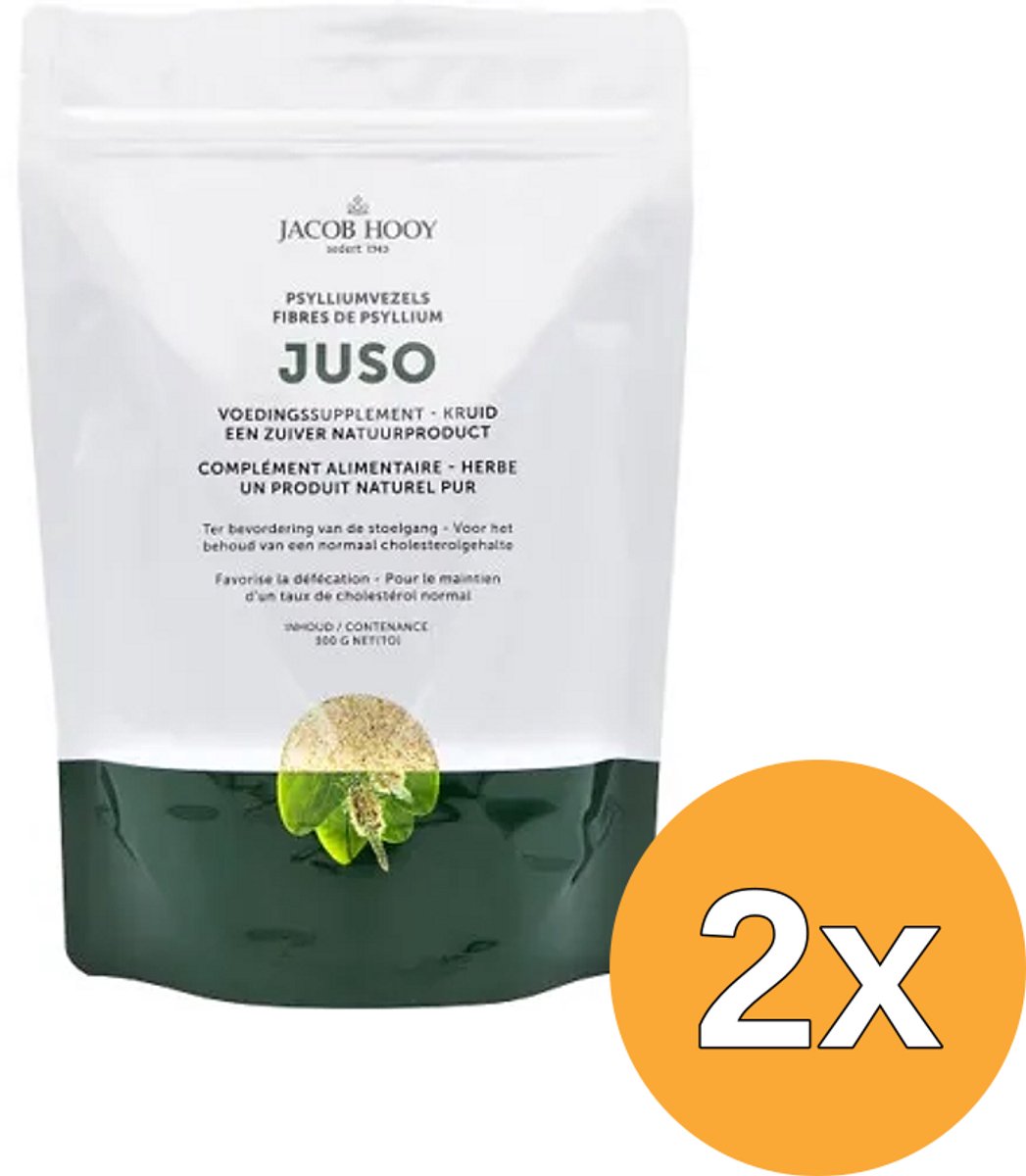 2x Jacob Hooy Juso Psyllium Hulpvezels (300 gr)
