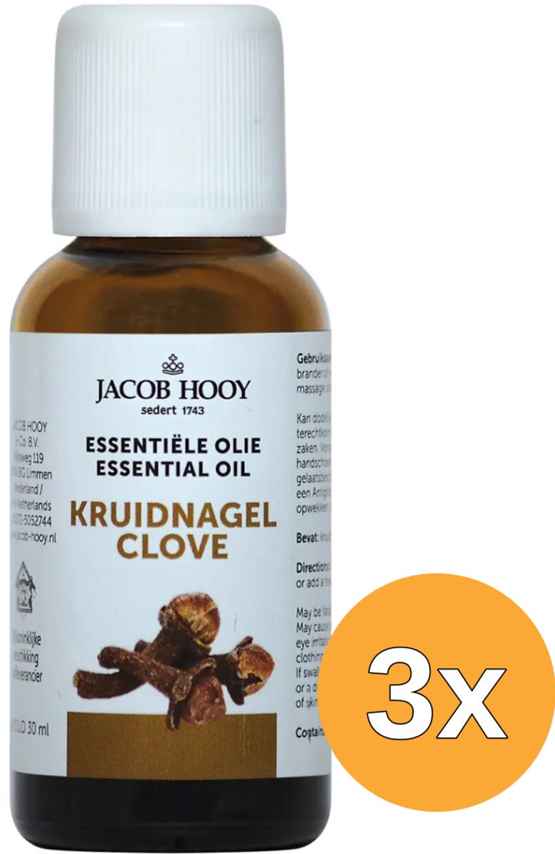 3x Jacob Hooy Kruidnagel olie (30 ml)