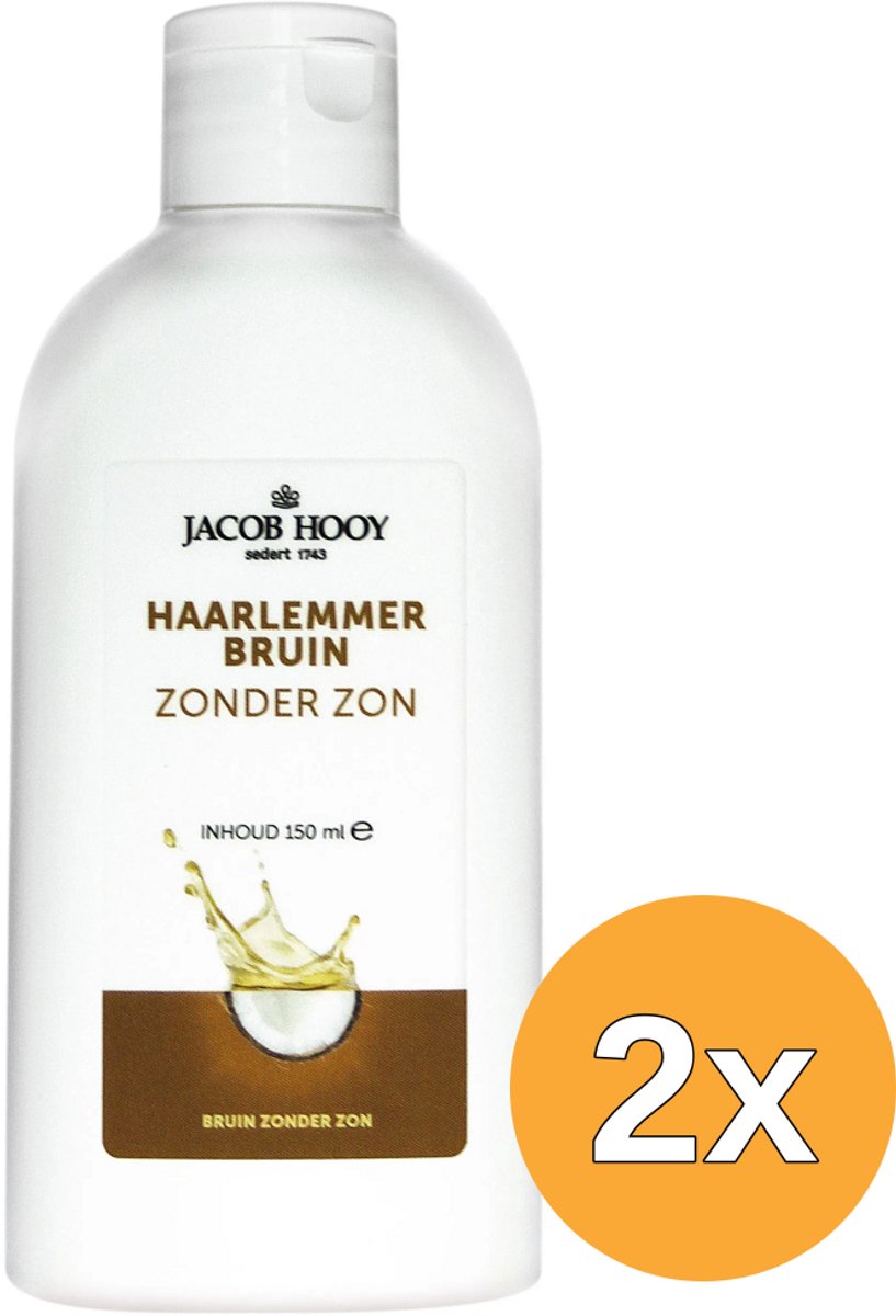 2x Jacob Hooy Haarlemmerbruin zonder zon (150 ml)