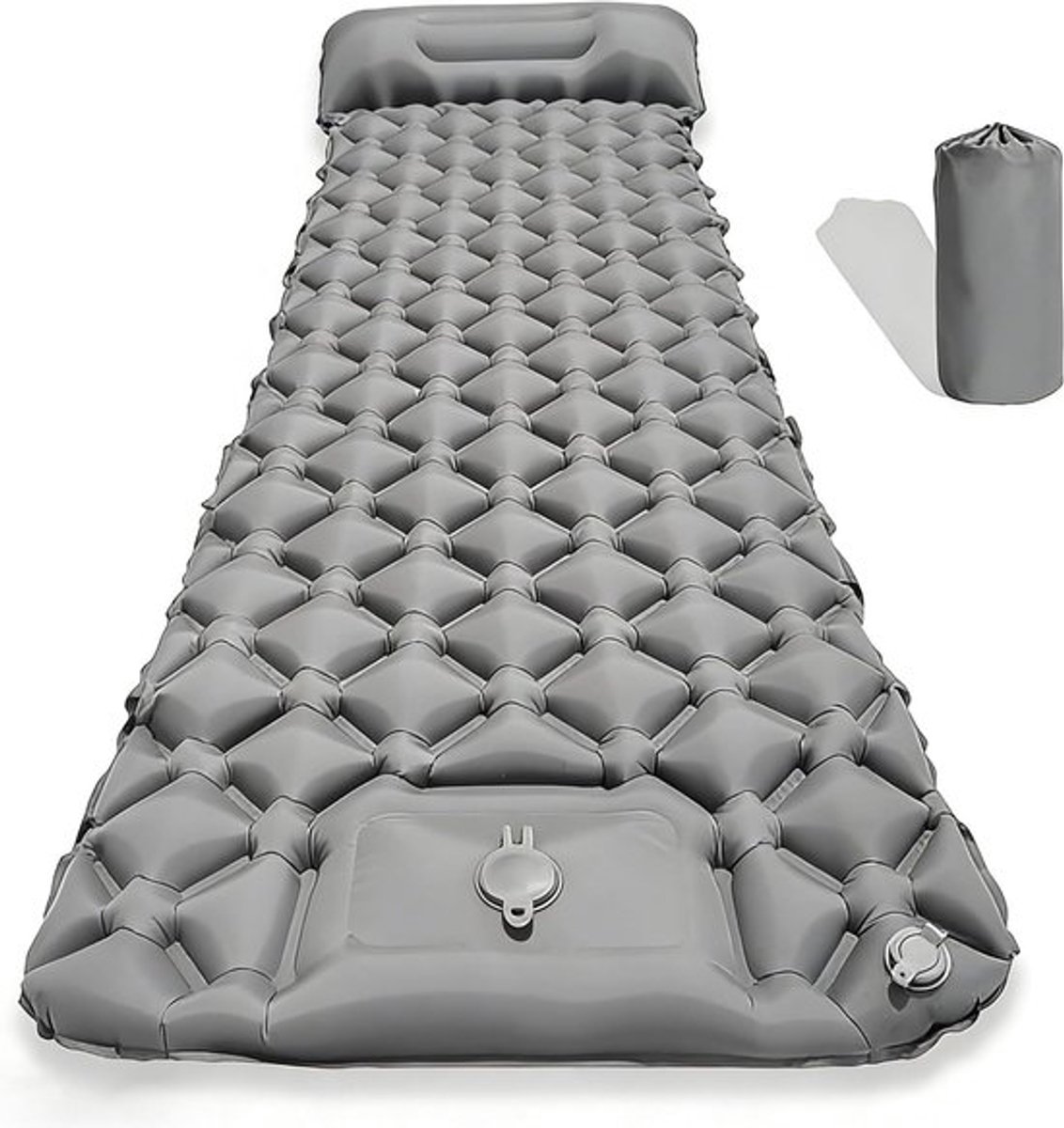 Ultralichte Waterdichte Camping Slaapmat met Voetpomp en Kussen voor Hiking, Strand en Kamperen