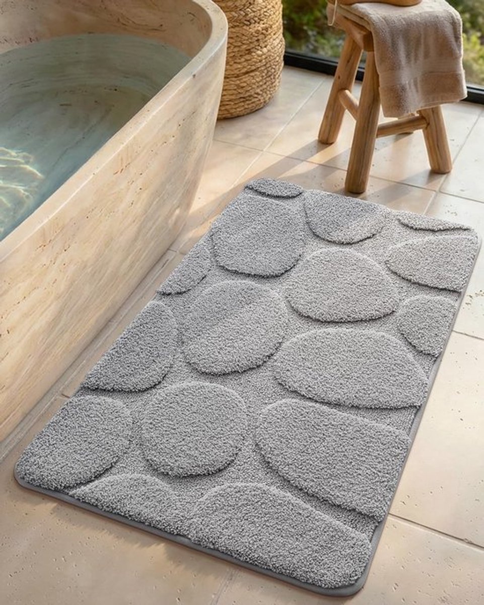 Zachte en Absorberende Badmat, Antislip en Wasbaar, 61 x 110 cm, Ideaal voor Badkamer, Douche en Keuken
