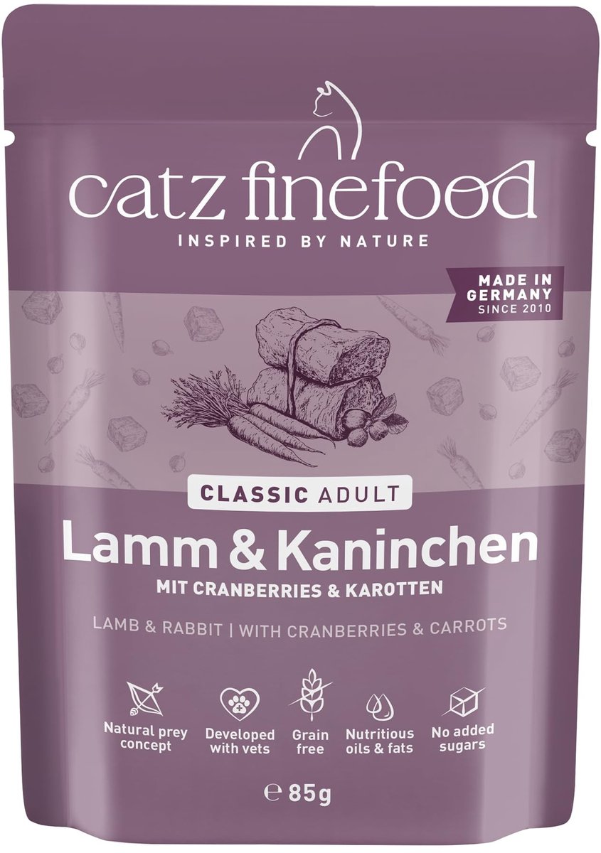 Solidchoice - Natuurlijke Kattenvoeding met Lam en Konijn, 16 x 85 g