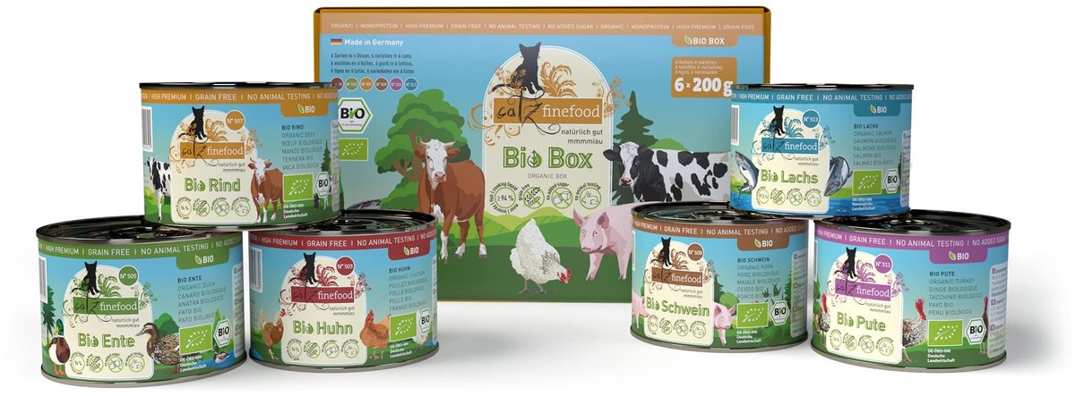 Solidchoice - Organisch Natvoer Mix 6 x 200 g voor Katten