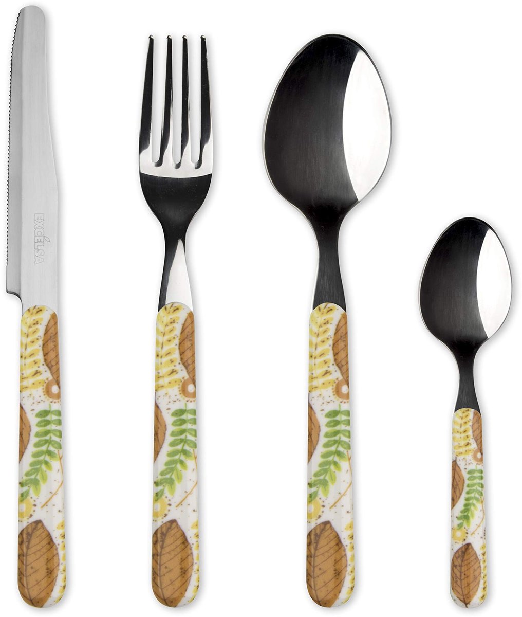 Solidchoice - 24-delige Bestekset met Herfstblad Decor