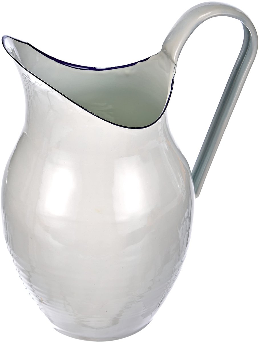 Solidchoice - Glazuur Stalen Kruik 2.5L Wit