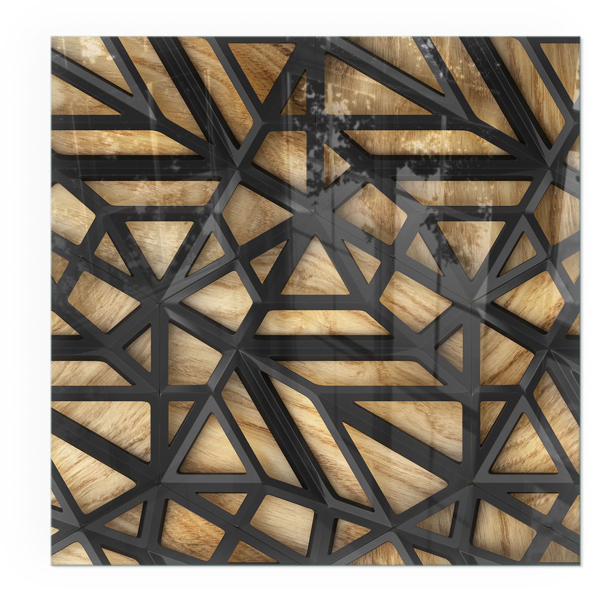 ArtPrintCavePlaat onder houtkachel - 60x60cm - Vloerplaat voor kachel - Kachel vloerplaat Bruin - Vloerplaat openhaard