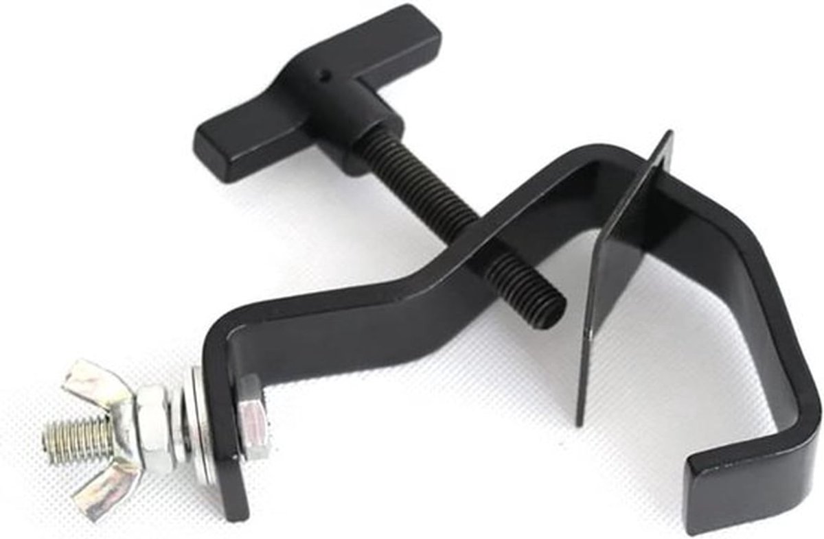 - Montageklem Podiumverlichting - Beweegbare Koplampen - Zwart Aluminium - Buisklem 35-51 mm - Draagkracht 40 kg - Geschikt voor 1,2-2" Buizen - 2 Stuks