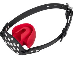 Rimba - Mondknevel met Bit - Zwart/Rood