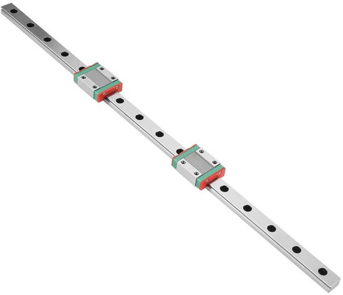 Geleidingsrail van 1 meter met MGN12 sliders voor automatisering en precisie-meetapparatuur