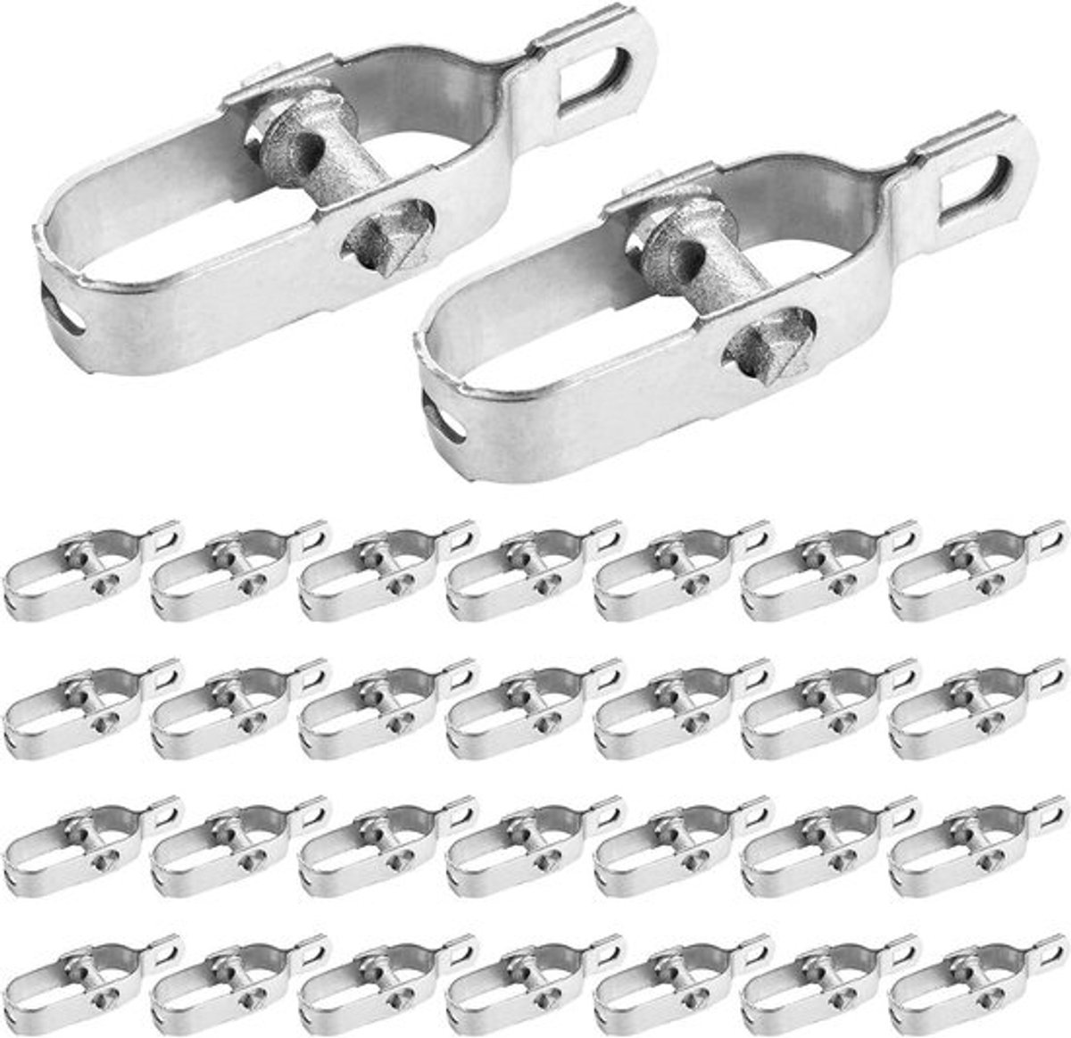 30 stuks gegalvaniseerde draadspanners 90 mm voor hek tuin staaldraad antenne waslijn.