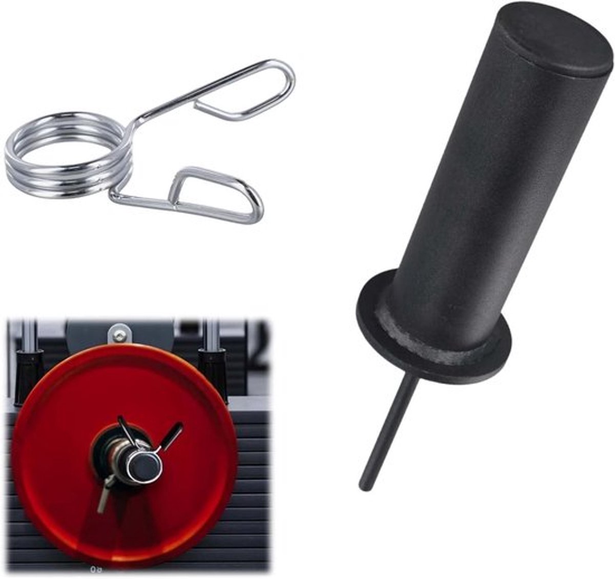 Extra gewicht pin voor sportschool, 10 x 100mm + 3 veerringen, draagbare gewichtstapel pin, ideaal voor krachttraining en fitness