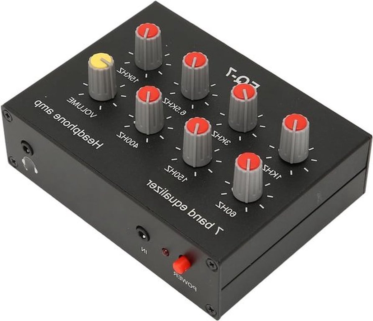 7-Band Car Audio Graphic Equalizer met 12dB Hoog Bass Aanpassing en Dual Channel Geluidsregeling voor Optimaal Geluidskwaliteit